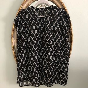 Sheer Banana Republic sleeveless blouse.